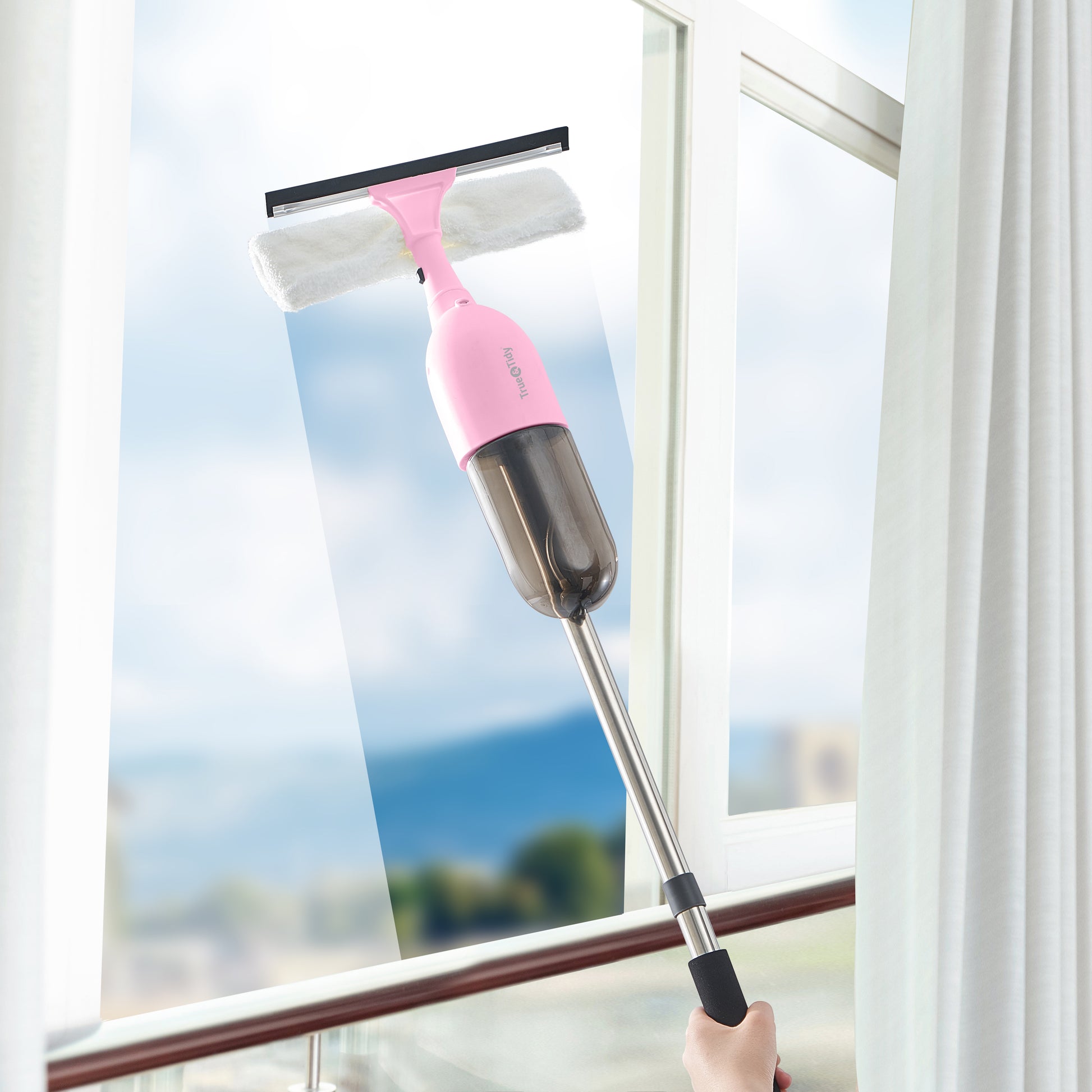 SPRAY360+PINK+CLEANING WINDOWS SQUEEGEE
